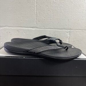 Vionic Tide Rhinestones Black Thong Sandals Slip On Women's 13.5 Men's‎ 12